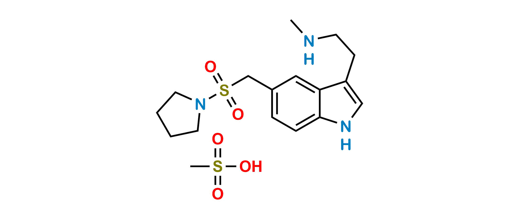 Almotriptan EP Impurity A (Mesylate salt)